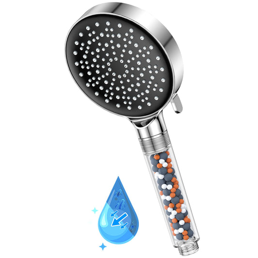 YEAUPE Filtered Shower Head with Handheld - 6 Modes,High Pressure,Remove Chlorine Reduces Dry Skin Improve Hair,Water Softener for Hard Water,Powerful Flow,Bathroom Showerheads for Low Water Pressure