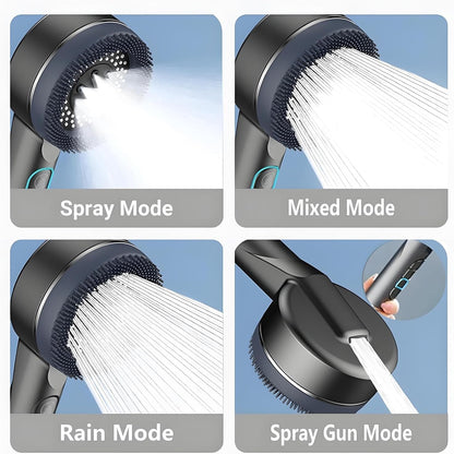 Filtered Shower Head with Handheld, High Pressure 5 Spray Mode Showerhead with Filters,Showerhead with ON/Off Switch and Shower Bracket for Hard Water