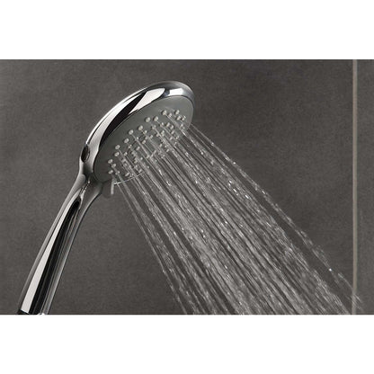 Triton Showers Showerhead, Bathroom Accessory, Water, 5 Spray Patterns, High Pressure, 8000 Series, Chrome Finish, Head Set, Shower Accessories