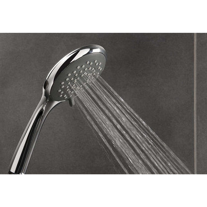 Triton Showers Showerhead, Bathroom Accessory, Water, 5 Spray Patterns, High Pressure, 8000 Series, Chrome Finish, Head Set, Shower Accessories