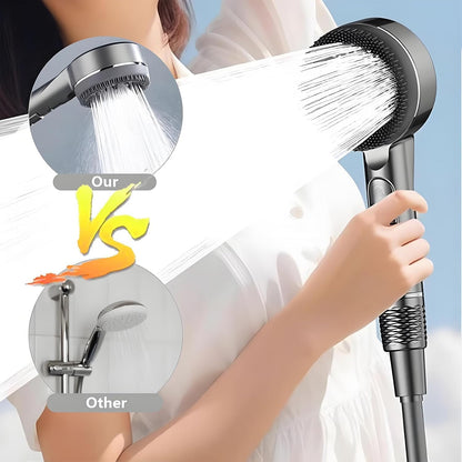 Filtered Shower Head with Handheld, High Pressure 5 Spray Mode Showerhead with Filters,Showerhead with ON/Off Switch and Shower Bracket for Hard Water