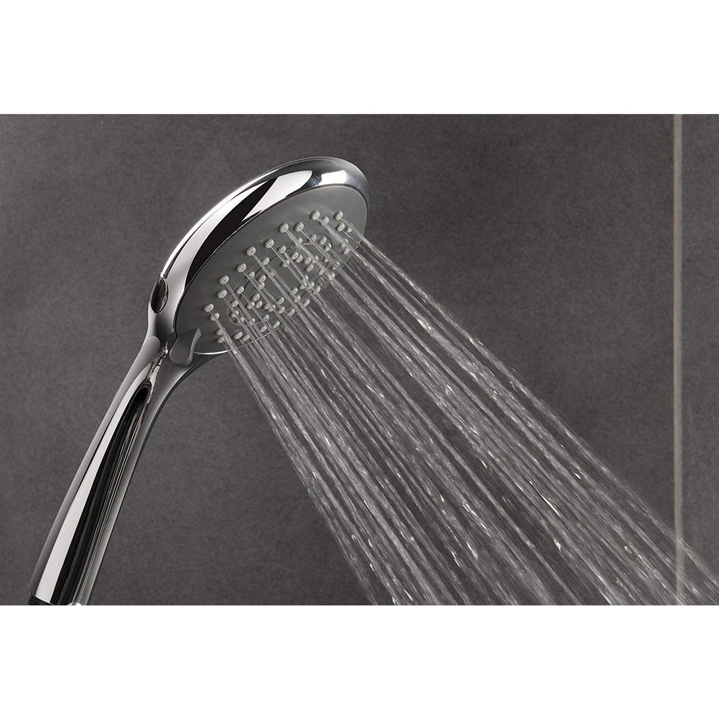 Triton Showers Showerhead, Bathroom Accessory, Water, 5 Spray Patterns, High Pressure, 8000 Series, Chrome Finish, Head Set, Shower Accessories