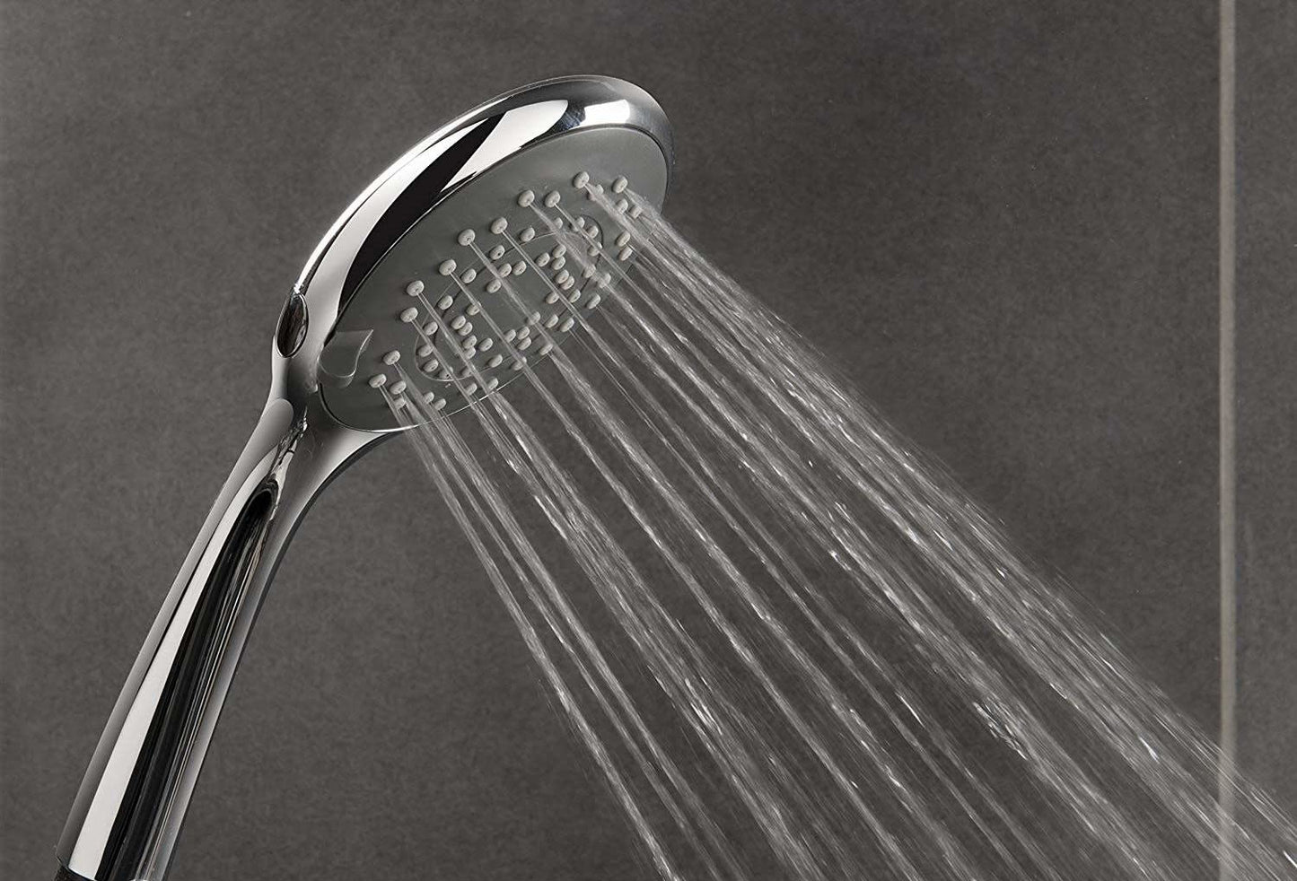 Triton Showers Showerhead, Bathroom Accessory, Water, 5 Spray Patterns, High Pressure, 8000 Series, Chrome Finish, Head Set, Shower Accessories