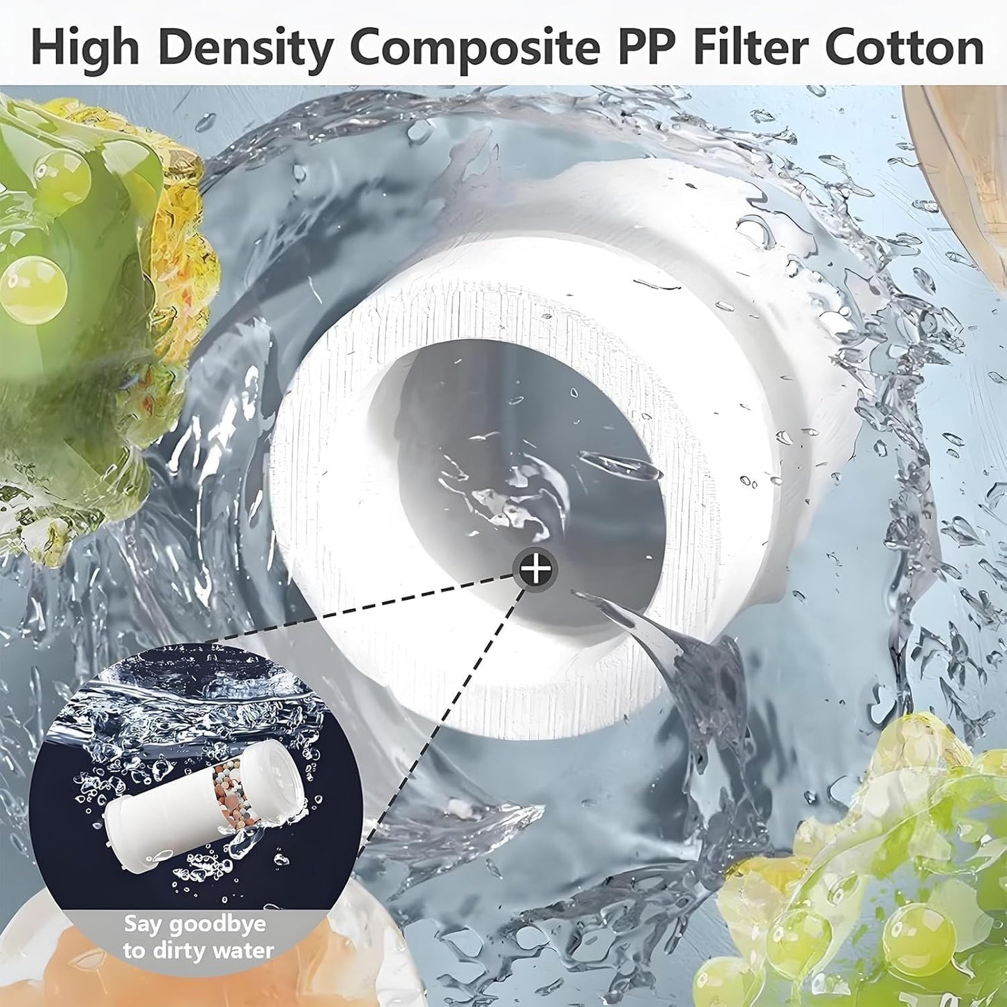 Filtered Shower Head with Handheld, High Pressure 5 Spray Mode Showerhead with Filters,Showerhead with ON/Off Switch and Shower Bracket for Hard Water