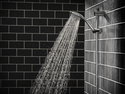 Triton Showers Showerhead, Bathroom Accessory, Water, 5 Spray Patterns, High Pressure, 8000 Series, Chrome Finish, Head Set, Shower Accessories