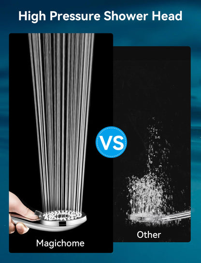 Magichome Shower Head and Hose 2M, High Pressure Shower Head with 5 Modes, Universal Handheld Showerhead for Low Water Pressure