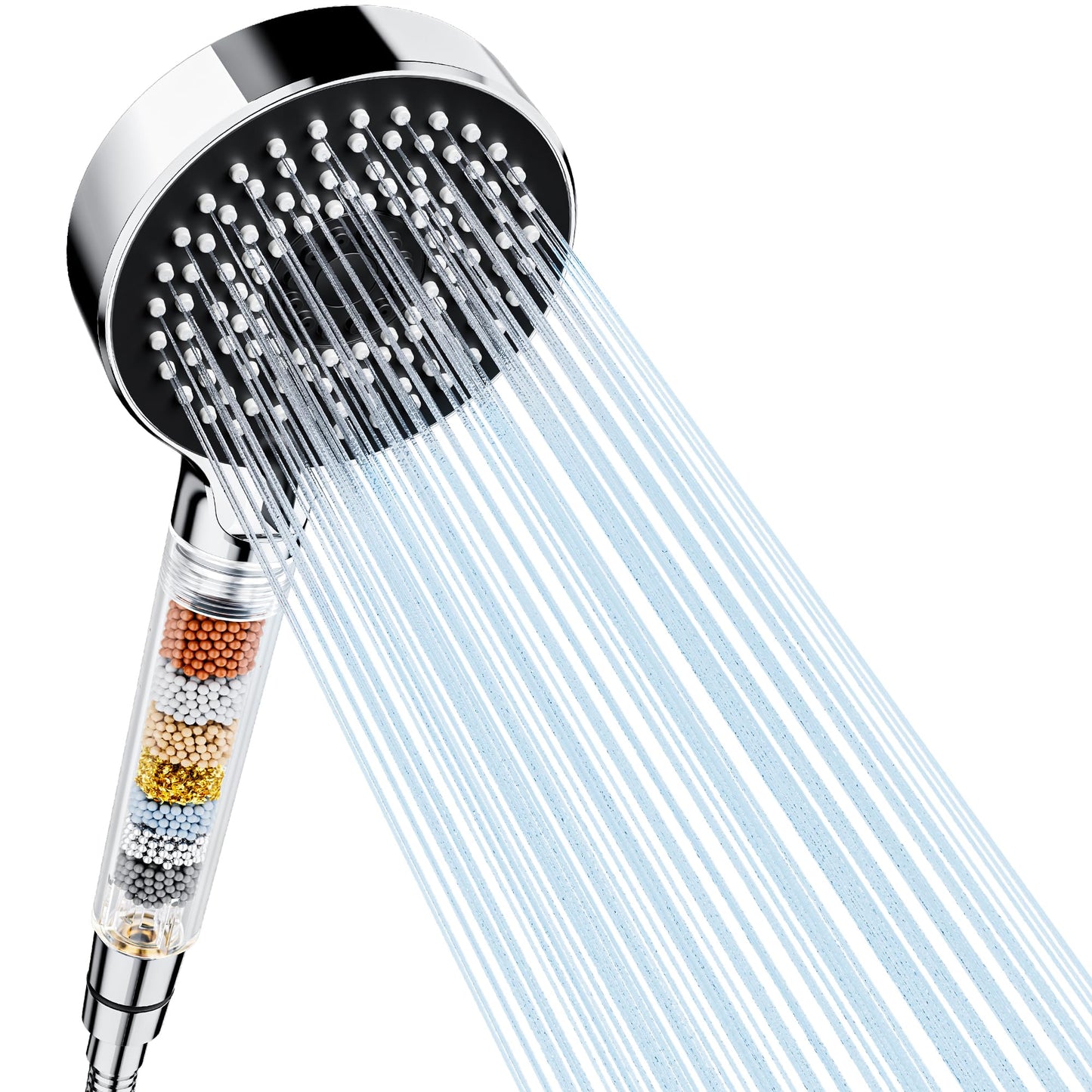 dothnix Filter Shower Head, High Pressure Shower Head with 5 Spray Modes, Universal Hard Water Filter Showerhead for Residual Chlorine Removal