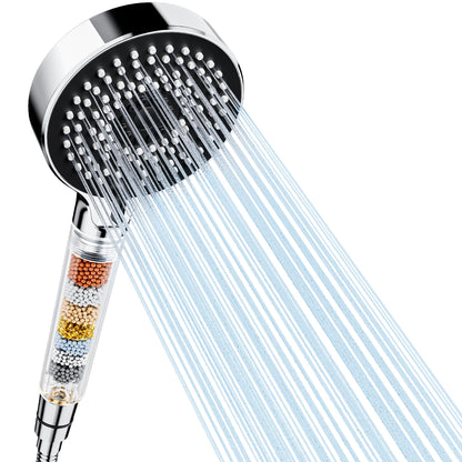 dothnix Filter Shower Head, High Pressure Shower Head with 5 Spray Modes, Universal Hard Water Filter Showerhead for Residual Chlorine Removal