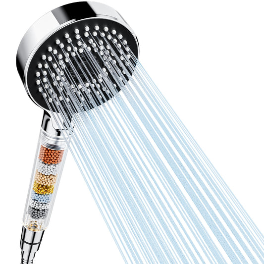 dothnix Filter Shower Head, High Pressure Shower Head with 5 Spray Modes, Universal Hard Water Filter Showerhead for Residual Chlorine Removal