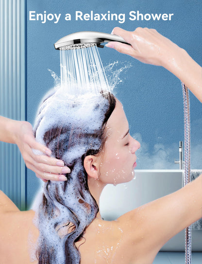 Magichome Shower Head and Hose 2M, High Pressure Shower Head with 5 Modes, Universal Handheld Showerhead for Low Water Pressure